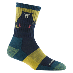 Darn Tough Bear Town Micro Crew Lightweight calze da trekking con imbottitura, Dark Teal