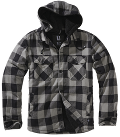 Brandit Giacca Lumber con cappuccio, nero+carbone