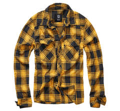 Brandit Camicia a maniche lunghe, nero-giallo