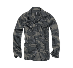 Brandit Slimfit camicia, Darkcamo