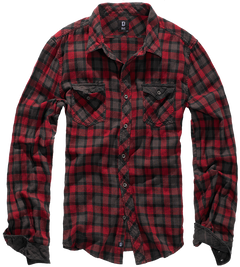 Brandit Duncan camicia, rosso marrone