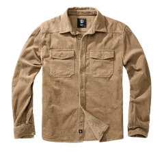 Brandit Corduroy Classic srajca s dolgimi rokavi, svetlo rjava