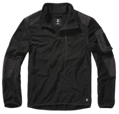 Brandit Ripstop felpa con zip in pile, nera