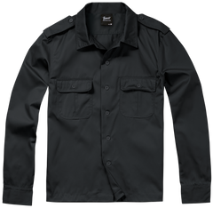 Brandit US camicia a maniche lunghe, nero