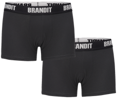 Brandit men's boxers set of 2, black-black
