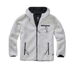 Brandit Worker softshell jakna s kapuco Teddyfleece, bela