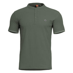 Pentagon Levantes maglietta henley stripes, verde mimetico
