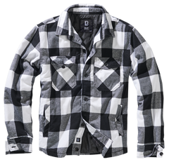 Brandit Lumber giacca, bianco-nero