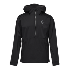 Black Diamond Stormline Stretch Anorak men's waterproof jacket, black