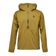 Black Diamond Stormline Stretch Anorak men's waterproof jacket, dark curry