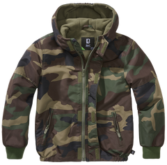 Brandit Frontzip Windbreaker giacca per bambini, woodland