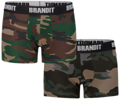 Brandit men's boxers set of 2, Woodland-darkcamo
