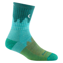 Darn Tough Treeline Micro Crew Midweight calze da trekking con imbottitura, Aqua
