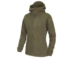 Helikon-Tex Cumulus felpa in pile con cappuccio da donna, Taiga green