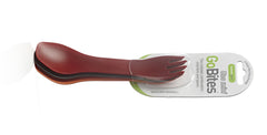 Humangear GoBites UNO posate mini 3 pezzi, rosso, grigio, arancione