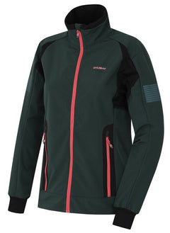 HUSKY Scooby ženska softshell jakna, črno-zelena