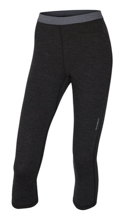 HUSKY Merino intimo termico da donna pantaloni 3/4, nero