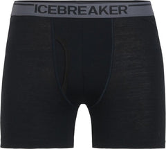 Icebreaker Anatomica ανδρικό μπόξερ με άνοιγμα, μαύρο