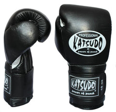 Katsudo Professional II guanti da boxe, neri