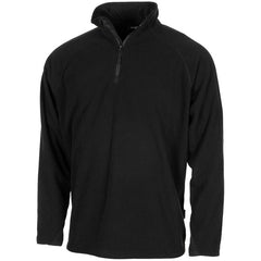 MFH Troyer t-shirt in pile a maniche lunghe, nero