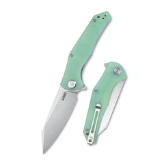 KUBEY Flash Folding Knife, AUS 10 Steel, Jade