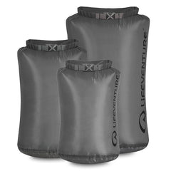 Lifeventure set di borse impermeabili da 5 l, 10 l, 25 l, grigio