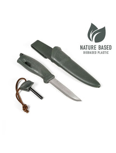 LIGHT MY FIRE FireKnife BIO Knife with Fire Starter, Green