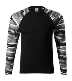 Malfini Camouflage maglia a maniche lunghe, grigio, 160g/m2