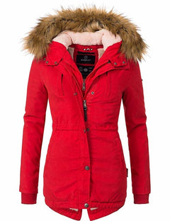 Marikoo Akira giacca invernale con cappuccio da donna, rosso
