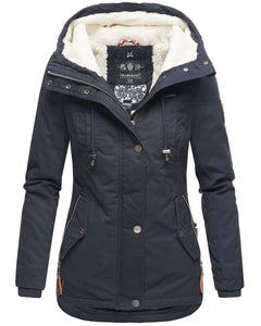 Marikoo BIKOO giacca invernale con cappuccio da donna, Navy