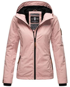 Marikoo BROMBEERE women's transitional jacket with hood, Powder rose