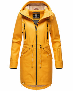 Marikoo Racquelle γυναικείο softshell μπουφάν με κουκούλα, amber yellow