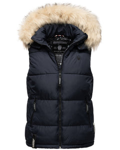Marikoo Eisflockchen gilet da donna, Navy