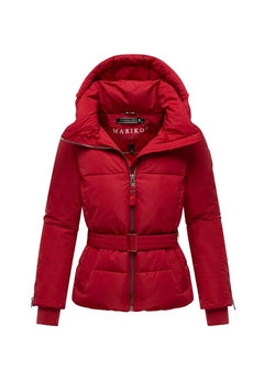 Marikoo Aleyna16 giacca invernale con cappuccio da donna, deep red