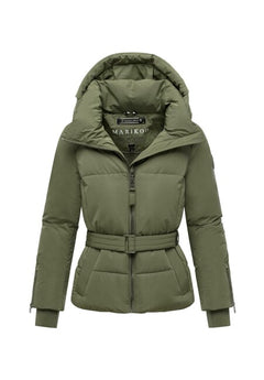 Marikoo Aleyna16 giacca invernale con cappuccio da donna, olive leaf