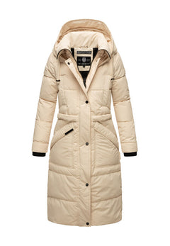 Marikoo Ayumii women's hooded winter jacket, Cream