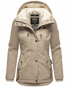 Marikoo Bikoo parka invernale con cappuccio da donna, Light taupe