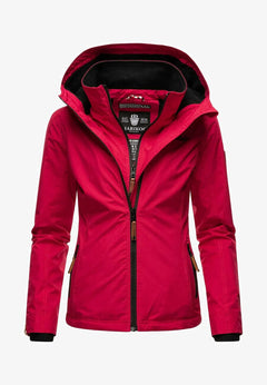 Marikoo ERDBEERE giacca mezza stagione da donna con cappuccio, fucsia