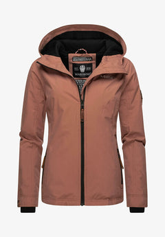Marikoo ERDBEERE giacca mezza stagione con cappuccio da donna, Terracotta
