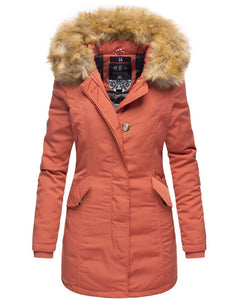 Marikoo Karmaa giacca invernale con cappuccio da donna, Dark coral