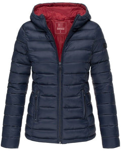 Marikoo Lucy women's transitional jacket with hood, Navy