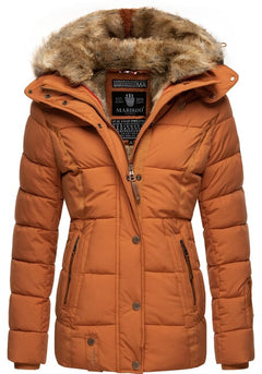 Marikoo Nekoo giacca invernale da donna con cappuccio, Rusty cinnamon
