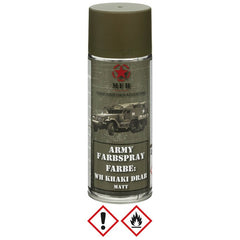 MFH Army Spray Paint, WH Khaki Drab, Matte, 400 ml