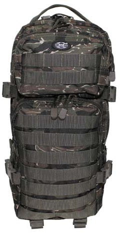 MFH US Assault Backpack, Tiger Stripe, 30L