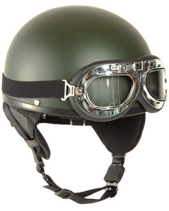 Mil-Tec Retro casco moto, oliva
