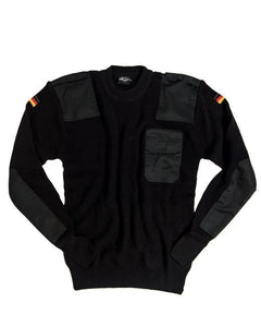 Mil-Tec maglione BW wool con tasca, nero