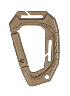 Mil-Tec moschettone tattico Molle in plastica, Coyote 2 pezzi