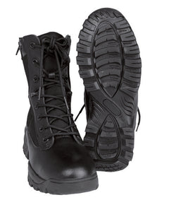 Mil-Tec Tactical stivali con due cerniere YKK, neri