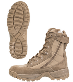 Mil-Tec Tactical stivali con due cerniere ykk, Coyote