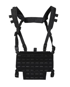 Mil-Tec CHEST RIG lahka telovnik taktična s LASER panelom, črna